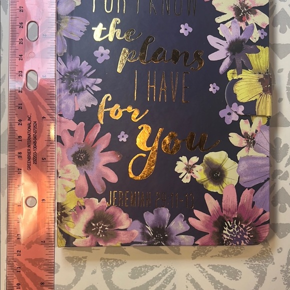 Floral Inspirational Journal with Gold Accents - Picture 3 of 6